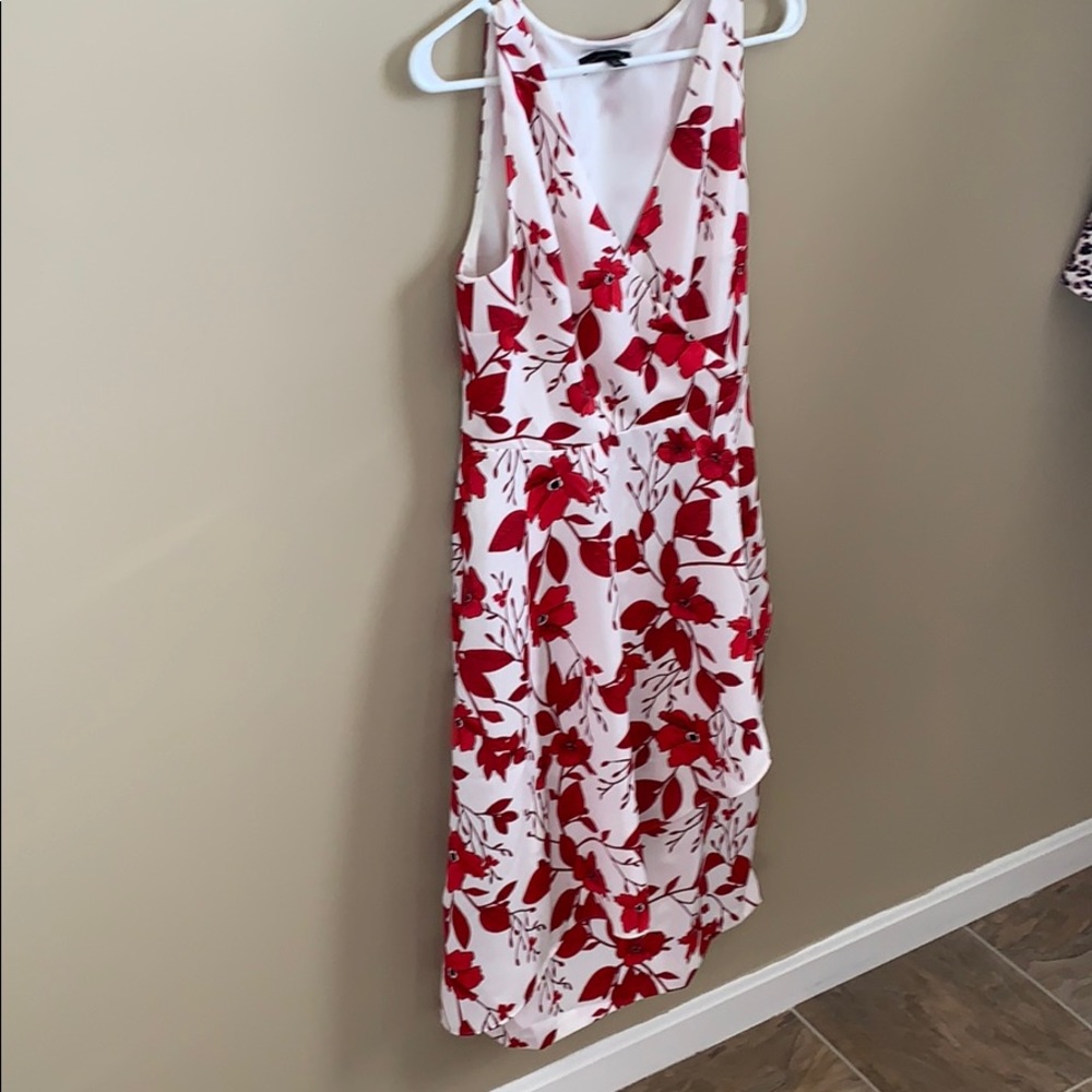 Red and White sleeveless Banana Republic Dress